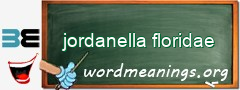 WordMeaning blackboard for jordanella floridae